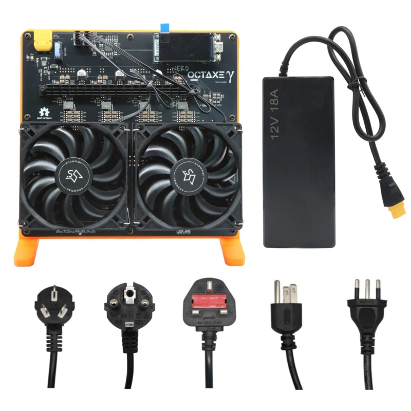 NerdMiner NerdOCTaxe Rev3.1 12Th/s BTC Solo Miner - 200W